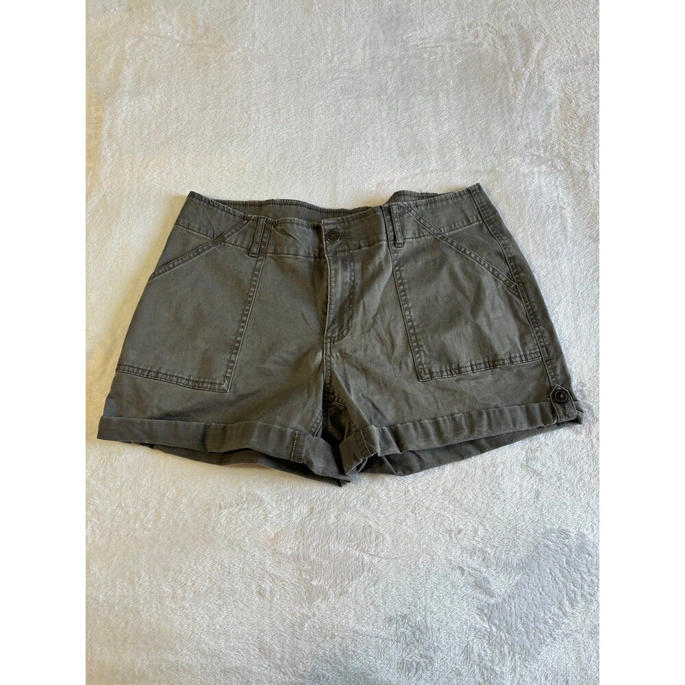 Magellan Outdoors Womens Grey Hiking/Utility Happy Camper Cuff Shorts size 14